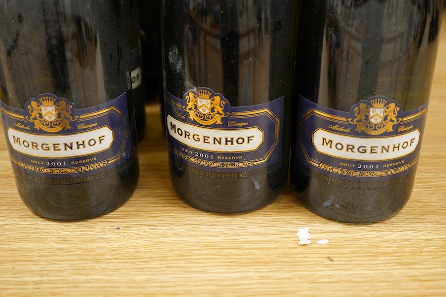 Morgenhof Brut Reserve sparkling wine, 2001, nine bottles